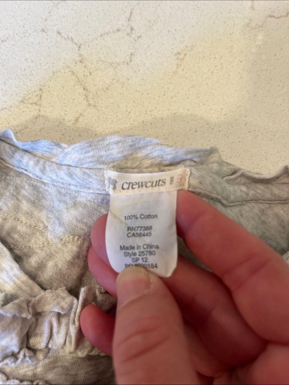 Crewcuts Girls Light Gray Ruffled Tank Top - Picture 2 of 3